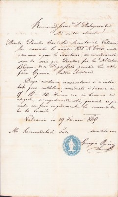 A2522N Licență de căsătorie, 1869, Vălcani, județul Timiș foto