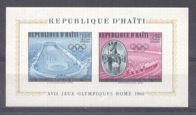 Haiti 1960 Olympic games, imperf. sheet, MNH S.405 foto