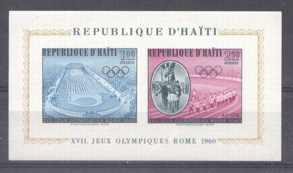 Haiti 1960 Olympic games, imperf. sheet, MNH S.405
