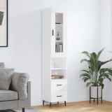 Cumpara ieftin Dulap &icirc;nalt, alb, 34,5x34x180 cm, lemn prelucrat