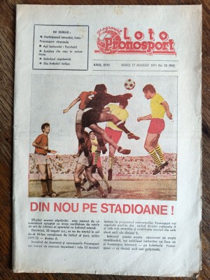 Ziarul Loto Pronosport nr. 33 din 17 August 1971 / CD1P foto