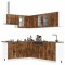 vidaXL Set dulap de bucătărie din 11 piese &bdquo;Porto&rdquo; stejar afumat Lemn 3314906