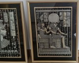 Pereche de picturi egiptene pe papyrus