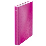 Caiet mecanic Leitz WOW A4 mecanism 2DR roz metalizat