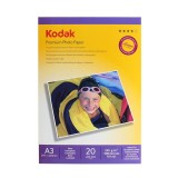 Hartie Foto Premium Kodak A3, 230g, Glossy, 20 Coli, Uscare Rapida, Rezistenta la Apa