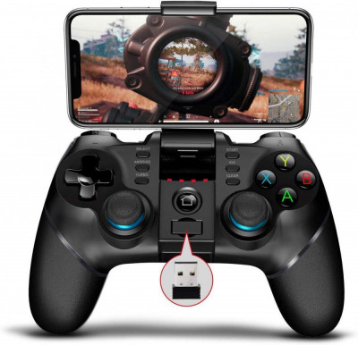 Gamepad bluetooth 4-6 inch, controller pubg fortnite, ios, android, pc, turbo, foto