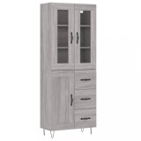 Cumpara ieftin Dulap inalt, gri sonoma, 69,5x34x180 cm, lemn compozit