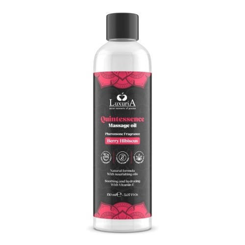 Masaj - Luxuria Chintesenta Ulei de Masaj Mure si Hibiscus 150ml cu Parfum cu Feromoni Formula Naturala Uleiuri Nutritive