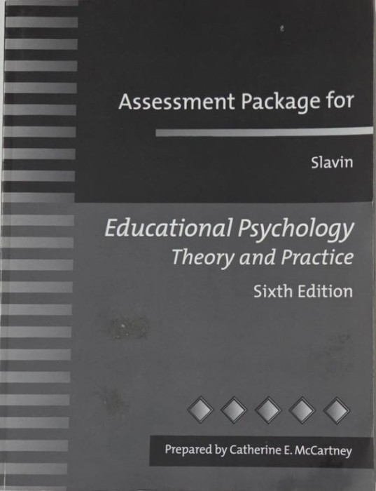 Assessment Package for Educational Psychology Theory and Practice