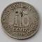 Ceylon , 10 Cents 1913 , George V