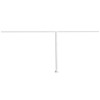 Set stalp pentru copertina, alb, 600x245 cm, fier