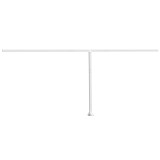 Cumpara ieftin Set stalp pentru copertina, alb, 600x245 cm, fier