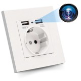 Camera Spion in Priza de perete iUni PR1, Wi-Fi, Full HD, Senzor miscare