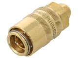 Conector Rapid cu Supapă Alamă 15bar FPM