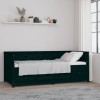 VidaXL Pat de zi, negru, 80x200 cm, lemn masiv de pin 820910