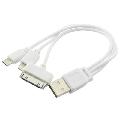 Cablu incarcare USB, cu 3 mufe, 201773 foto