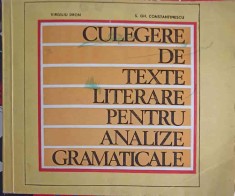 CULEGERE DE TEXTE LITERARE PENTRU ANALIZE GRAMATICALE. SINTAXA FRAZEI, CLASELE A VII-A - A X-A-VIRGILIU DRO-323471