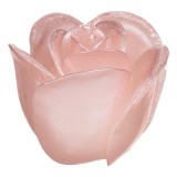 Lum&acirc;nare 3D, Trandafir, Parafină, Roz, Glitter, 12x12x9cm, Timp Ardere 20 Ore, Oem