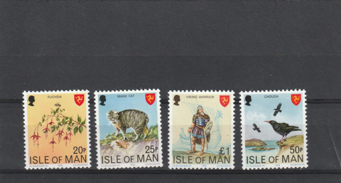Isle of Man 1978-Fauna,Flora,Raritati,serie 4 valori,MNH,Mi,133-136