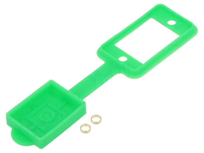 Conector garnitură soclu silicon verde 29mm