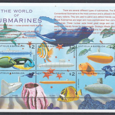 Antigua & Barbuda - Fauna Marina - PESTI,CORALI,SUBMARINE - BL - MNH