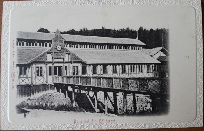 Carte postala, Baile noi din Baltesti, inceput de secol XX