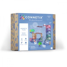 Magnetic Tiles Set constructie magnetic Marble Run 80 piese culori pastel