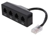 Splitter RJ11 4 Porturi cu Mufă RJ45, Logilink
