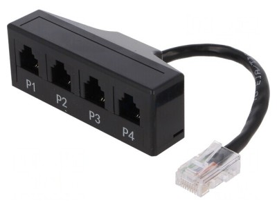 Splitter RJ11 4 Porturi cu Mufă RJ45 foto
