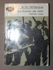 PE FRONTUL DE VEST NIMIC NOU - ERICH MARIA REMARQUE 1965 foto