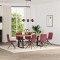 vidaXL Scaune de bucătărie pivotante, 6 buc., roșu vin, textil 3315605