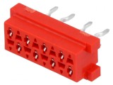 Soclu mamă Micro-MaTch 8 pini THT 2x4 pentru PCB