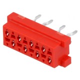 Soclu mamă Micro-MaTch 8 pini THT 2x4 pentru PCB