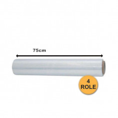 Folie Stretch Transparentă, 750mm, 23my, 2.25kg, 134ml - 4 buc