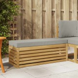 vidaXL Bancă de exterior Alb 115 x 43 x 45 cm Lemn Solid de Acacia 901693