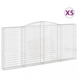 Cumpara ieftin Cosuri gabion arcuite 5 buc, 400x30x180/200 cm, fier galvanizat