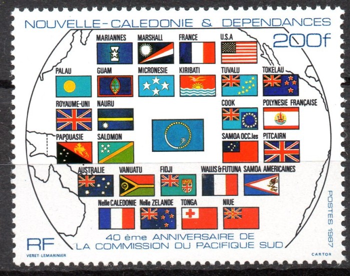 NOUA CALEDONIE 1987, Aniversari, serie neuzată, MNH
