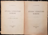 ISTORIA LITERATURII ROMANE EDITIE DE EXIL D MURARASU 1954 CARPAȚII MADRID 2VOL