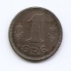 Danemarca 1 Ore 1918 - Christian X, Fier, 16 mm KM-812a, Europa