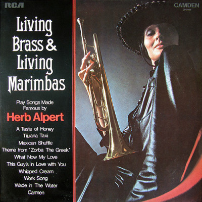 VINIL Living Brass &amp;amp; Living Marimbas &amp;lrm;&amp;ndash; Play Songs Made Famous By Herb Al (-VG) foto