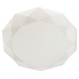 Plafoniera LED Emerald 05-853, 18W, lumina neutra, alb cu efect de sclipire, moderna