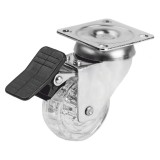 Cumpara ieftin Roata pentru mobila, siliconata, cu frana, 50 mm x 20 mm