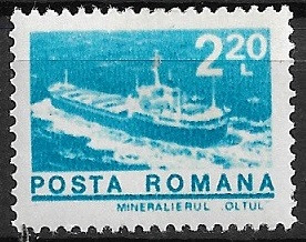 C1400 - Romania 1974 - Nave lei 2.20(1/8) neuzat,perfecta stare foto