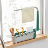Organizator Chiuveta Reglabil cu Suport Prosop, Ustensile, Burete, Detergent Vase. Material Durabil, Curatare Usoara