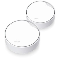 Sistem Mesh Wi-Fi TP-Link Deco X50-PoE(2-pack), Dual-Band, Wi-Fi 6, AX3000, Seamless Roaming, Antivirus, Control Parental si Control Vocal, cu acoperi