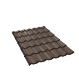 Tigla metalica Baudeman Clasic 35, maro inchis mat (RAL 8019), 2220 x 1200 x 0.45 mm