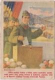 Carte poștală de propagandă R.P.R. &ndash; &bdquo;MILITARI!&rdquo; &ndash; Frontul Democrației Populare &ndash; alegeri 30 Noiembrie