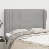 VidaXL Tăblie de pat cu aripioare gri deschis 147x23x118/128 cm textil 3118192