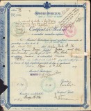 A800 Certificat absolvire curs secundar inferior, 1929, Liceu Hașdeu, Buzău