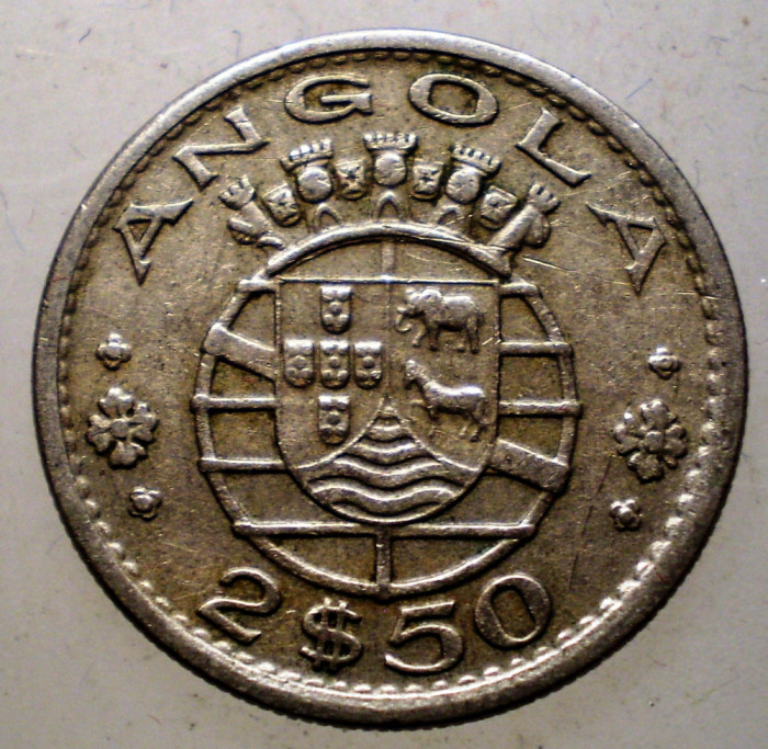 7.200 ANGOLA COLONIE PORTUGHEZA 2,5 ESCUDOS 1968